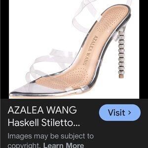 Clear Haskell Stiletto Heel - Silver Accents